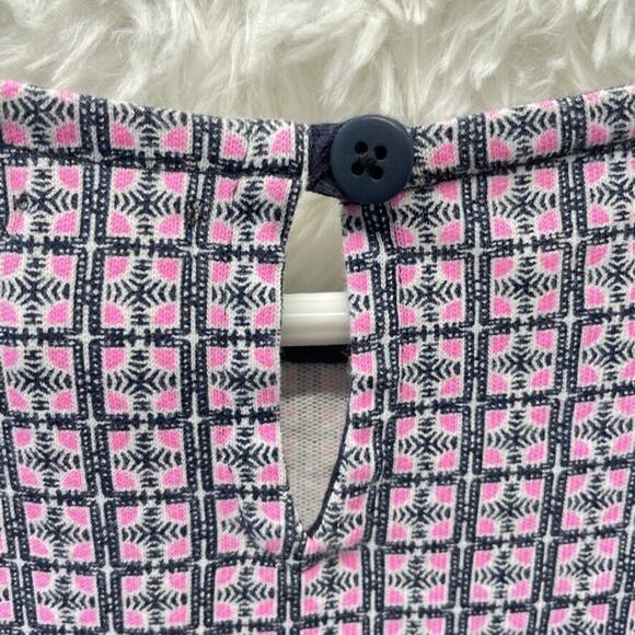 Girls Size 12 Crewcuts Pink Black White Geometric Print Knit Dress - Picture 7 of 7